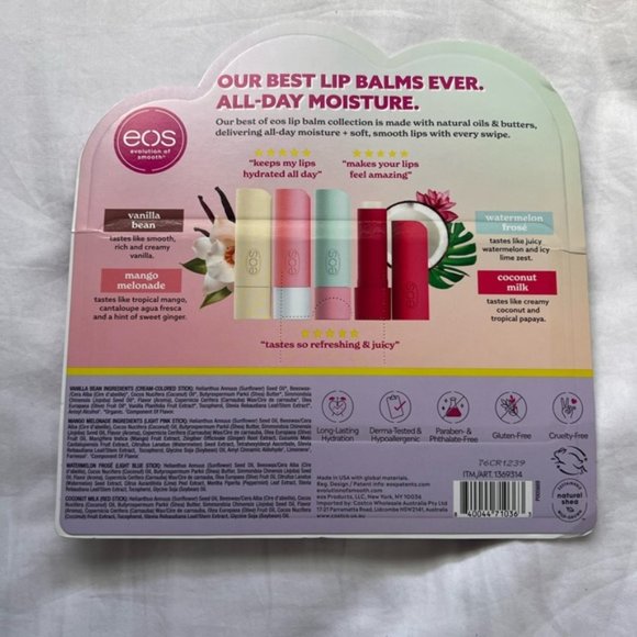 Makeup Nwt Eos Lip Balm Set Poshmark